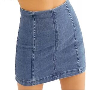 Free People Blue Denim Mini Skirt - size 0